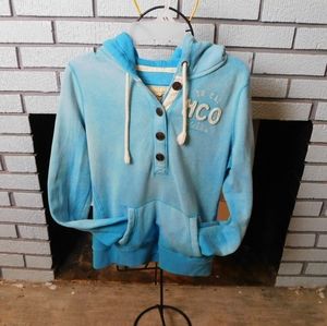 Hollister blue hooded sweatshirt